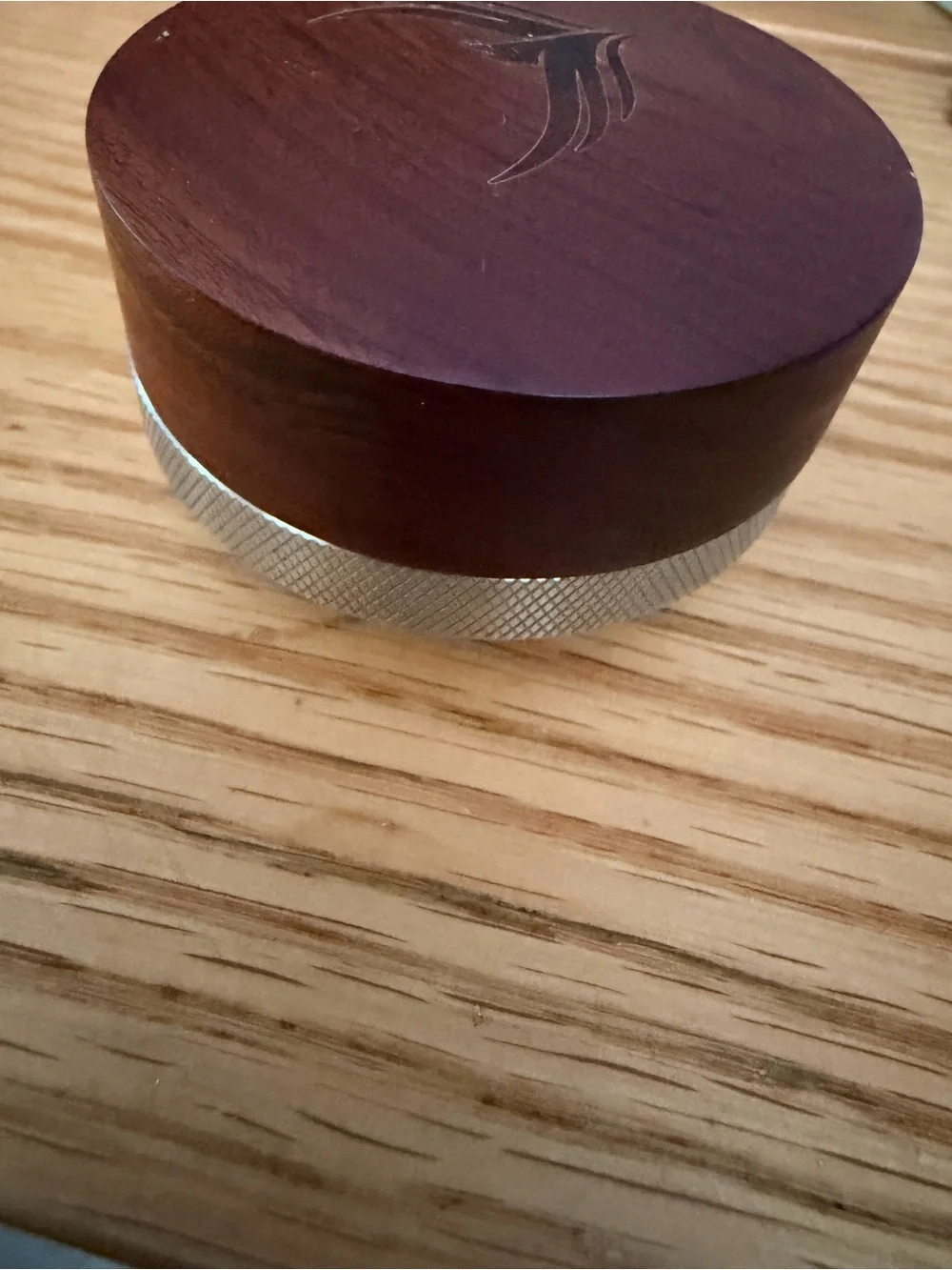 54mm Espresso Distribution Tool in Stainless Steel / Rosewood w/Adjustable Depth